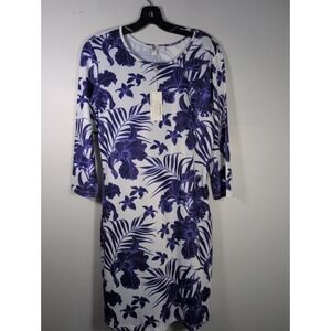Jean-Pierre Klifa Navy Size Medium Knee‎ Length Long Sleeve Dress NEW